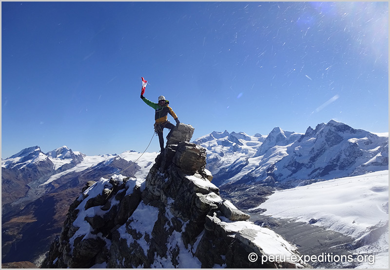 Mountaineering experience on the top Eric Albino Lliuya