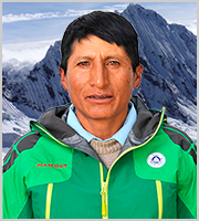 Juventino Martin Albino Caldua certified professional mountain guide by: IVBV - UIAGM - IFMGA